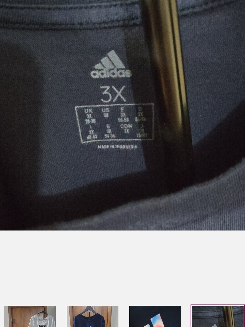 Bundle Of 3 Tshirts. 2 ADIDAS 1 NIKE. - Picture 6 of 6